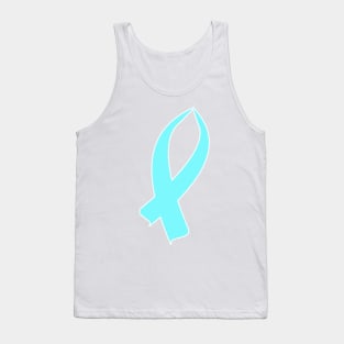 Awareness Ribbon (Light Blue) Tank Top